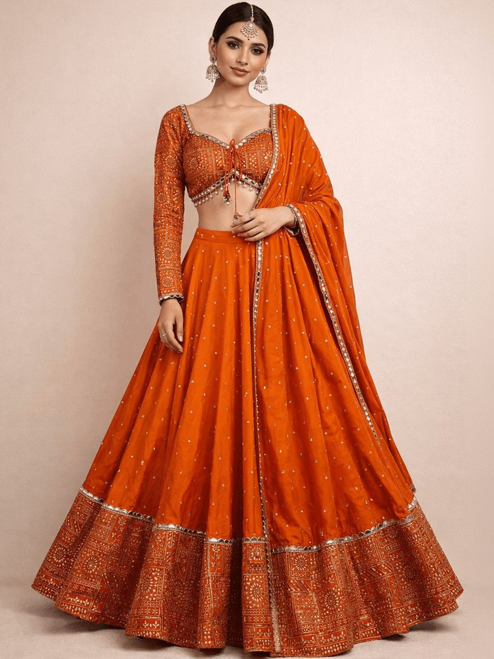 SUPPAR SLEAVE – Ready to Wear Lehenga Blouse With Dupatta