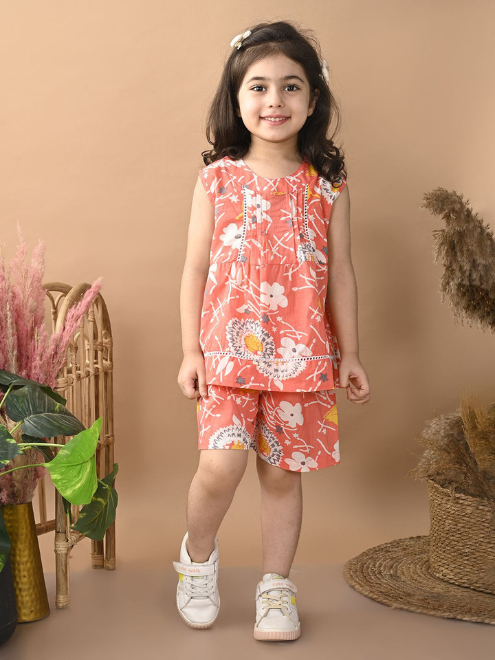 Superminis – Girls Printed Top with Shorts (Girls)