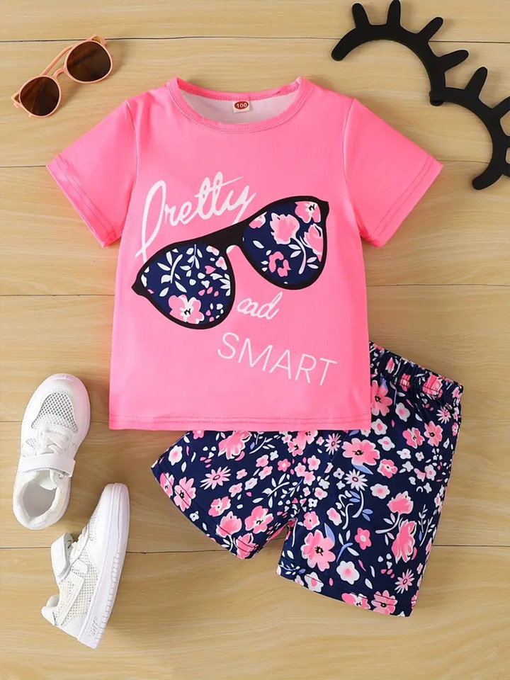 KEESOR – Girls Cotton T-Shirt & Shorts (Girls)