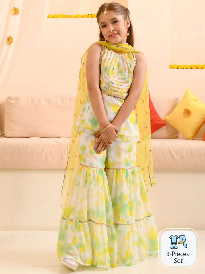 pspeaches – Girls Dyed Kurta Set