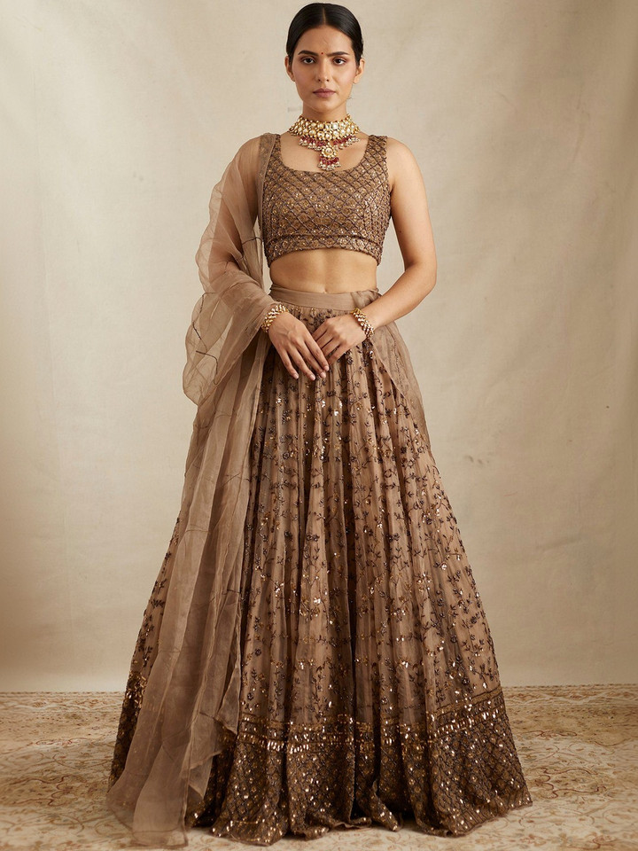 House of Pataudi – Embroidered Net Lehenga Choli