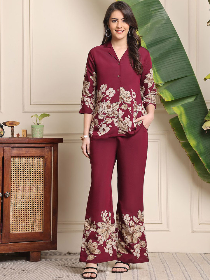 Claura – Printed Shirt And Trouser (Co-ord Set)