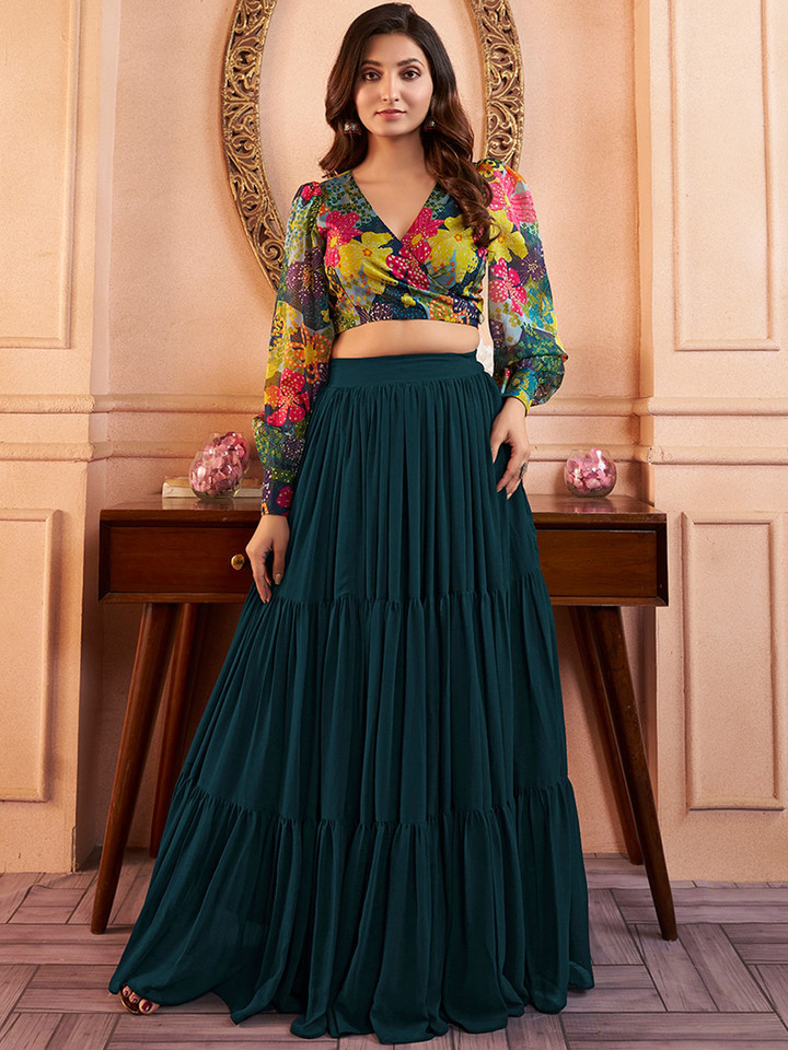 Inddus – Printed Top & Skirt Co-Ords (Co-ord Set)