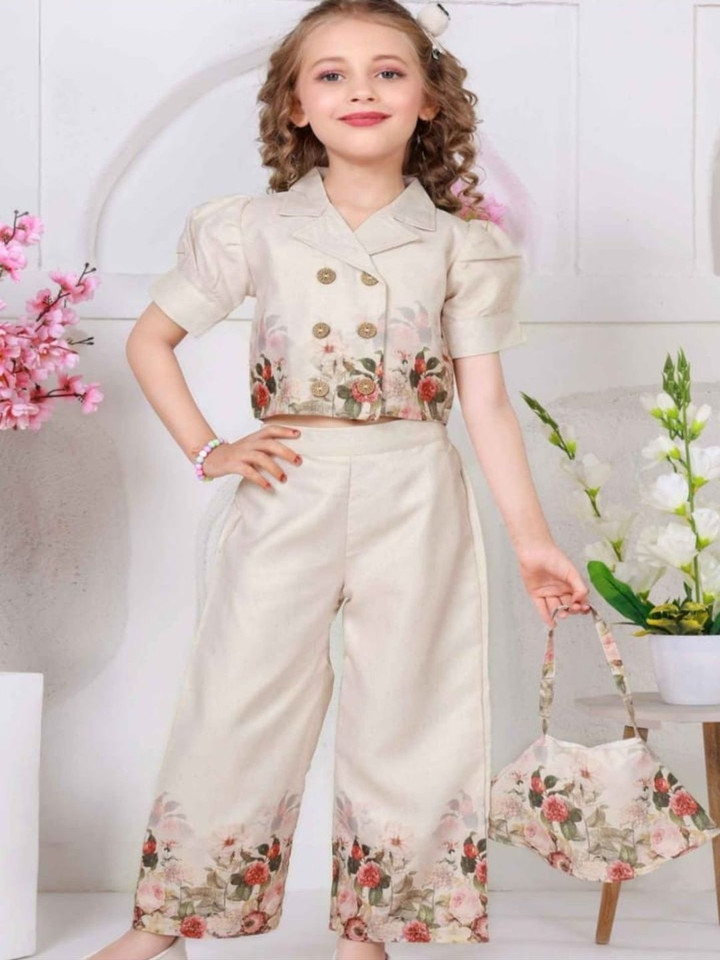 BLOOD PANTHER – Girls Printed Top with Palazzos (Girls)