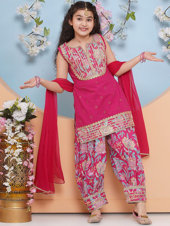 Bitiya by Bhama – Girls Pure Cotton Kurti Set