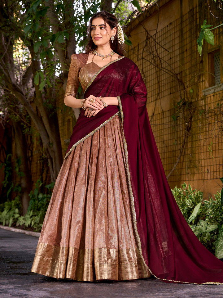 LOOKNBOOK ART – Semi-Stitched Lehenga Blouse With Dupatta