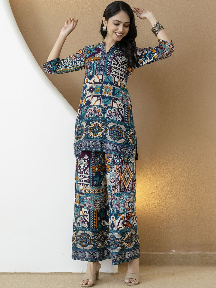 KALINI – Tunic & Palazzo Co-Ord Set (Co-ord Set)