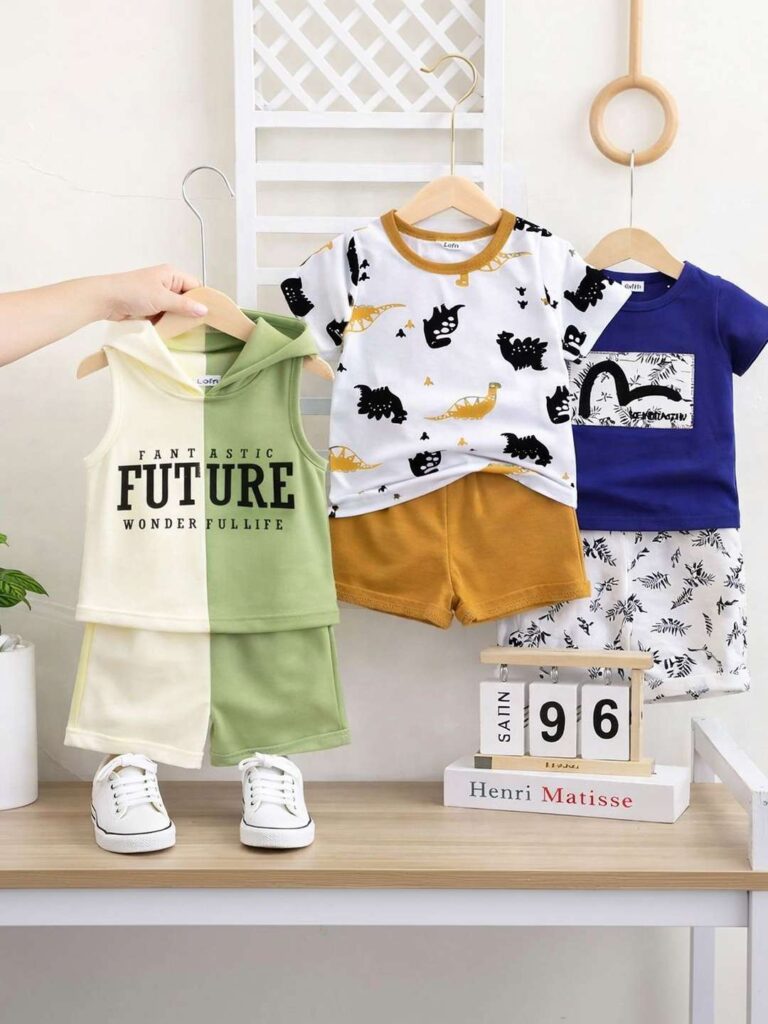 BAESD – Unisex Kids Printed T-shirt with Shorts (Girls)
