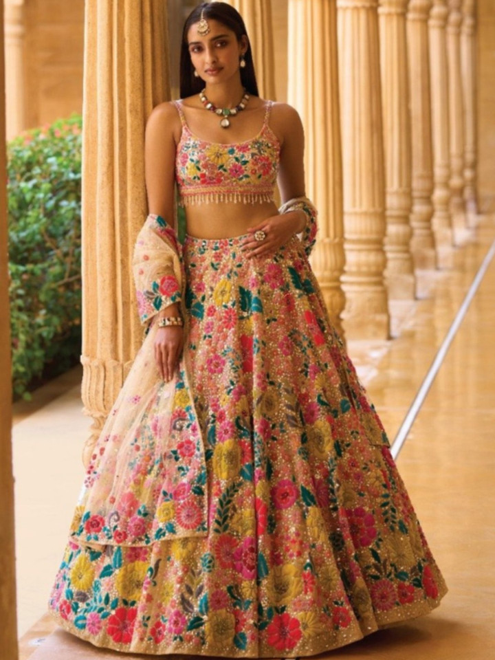 Fusionic – Semi-Stitched Lehenga Unstitched Blouse With Dupatta