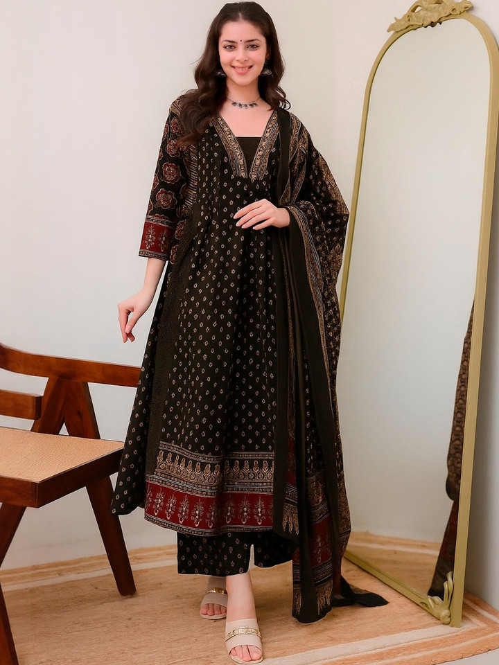 KALINI – Printed Anarkali Kurta Set